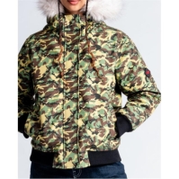 49Winters Angel Bomber pentru femei verde camuflaj