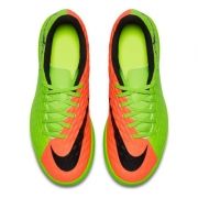 Adidasi fotbal sala Jr. Nike Hypervenomx Phade Iii Ic baietei verde roz