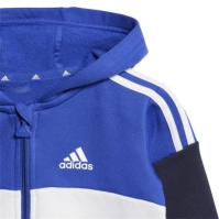 Trening fleece adidas Tiberio 3-Stripes Colorblock pentru Bebelusi albastru gri