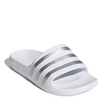 adidas Adilette Aqua Slide pentru baieti alb argintiu