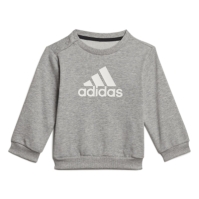 Set adidas BOS Jog French Terry pentru Bebelusi gri alb