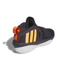 Adidasi pentru Baschet adidas Dame 8 EXTPLY pentru Barbati negru portocaliu