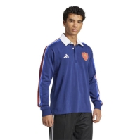 adidas Franta Rugby Culture Shirt pentru adulti inchis bleumarin alb