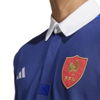 adidas Franta Rugby Culture Shirt pentru adulti inchis bleumarin alb