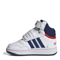 adidas Hoops Mid Shoes pentru Bebelusi alb albastru