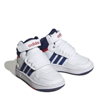 adidas Hoops Mid 3.0 Shoes pentru Bebelusi alb bleumarin rosu