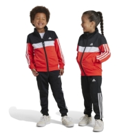 Treninguri adidas Tiberio 3-Stripes Colourblock Shiny Juniors negru rosu alb