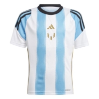 adidas Messi Argentina antrenament Kit 2024 Juniors alb albastru negru