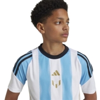 adidas Messi Argentina antrenament Kit 2024 Juniors alb albastru negru