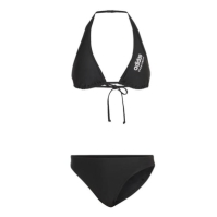 Costum de baie bikini adidas Neckholder pentru femei negru alb