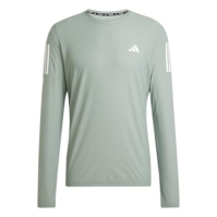 adidas Own The Run maneca lunga Top pentru Barbati argintiu verde