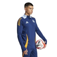 adidas Real Madrid antrenament Drill Top 2024 2025 pentru adulti bleumarin portocaliu