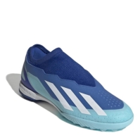 Ghete fotbal gazon sintetic adidas X Crazyfast League Laceless albastru alb