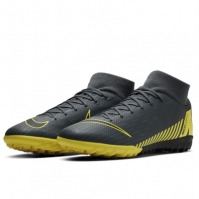 Adidasi Gazon Sintetic Nike Mercurial Superfly Academy DF inchis gri