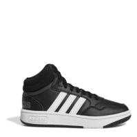 Adidasi inalti adidas Hoops Mid- pentru baietei negru alb