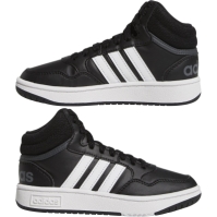 Adidasi inalti adidas Hoops Mid- pentru baietei negru alb