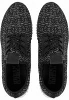 Adidasi Light Runner tricot negru gri Urban Classics alb