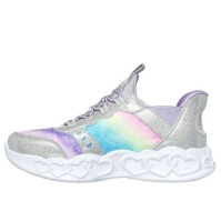 Adidasi SKECHERS SLIP-INS : Infinite Heart Lights argintiu multicolor