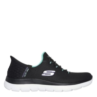 Adidasi SKECHERS SLIP-INS : Summits - Diamond Dream negru turcoaz