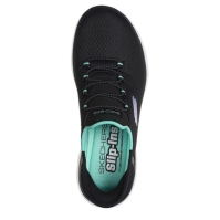 Adidasi SKECHERS SLIP-INS : Summits - Diamond Dream negru turcoaz