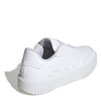 Adidasi sport adidas Courtblock triple alb