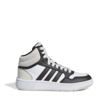 Adidasi sport adidas Hoops 3.0 High-Top pentru baieti alb negru