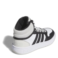 Adidasi sport adidas Hoops 3.0 High-Top pentru baieti alb negru