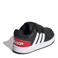 Adidasi sport adidas Hoops pentru Bebelusi negru alb rosu