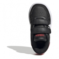 Adidasi sport adidas Hoops pentru Bebelusi negru alb rosu