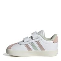 Adidasi sport adidas Vl Court 3.0 Cf I Low-Top pentru fete alb verde roz