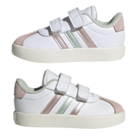 Adidasi sport adidas Vl Court 3.0 Cf I Low-Top pentru fete alb verde roz