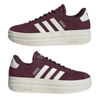 Adidasi sport adidas VL Court Bold pentru femei maro inchis alb