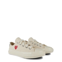 Adidasi sport COMME DES GARCONS PLAY Small Heart Low pentru copii bej rosu