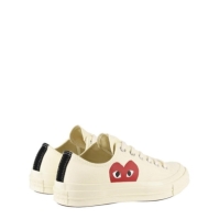 Adidasi sport COMME DES GARCONS PLAY X Converse Large Peeping Heart Chuck Taylor 70 alb