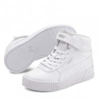 Adidasi sport Puma Carina Mid Child pentru fete alb