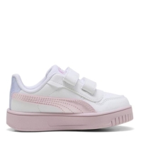 Adidasi sport Puma Carina Street V Inf Low-Top pentru fete alb roz