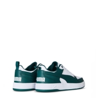 Adidasi sport Puma Dribble Court Unisex pentru Copii alb malachit