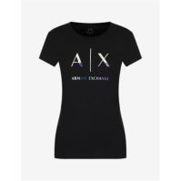 ARMANI EXCHANGE AX Logo Slim Tee femei negru