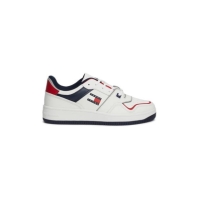 Blugi Adidasi sport Tommy Retro din piele baschet alb bleumarin rosu