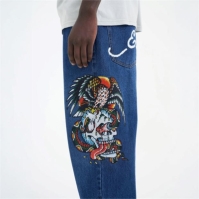 Blugi Ed Hardy Ed Skull pentru barbati albastru