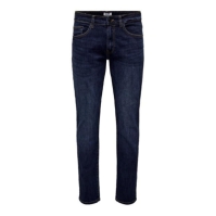 Blugi Only and Sons 6752 Mat pentru barbati inchis albastru denim