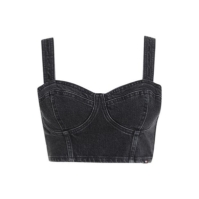 Blugi Tommy BUSTIER TOP denim negru