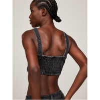 Blugi Tommy BUSTIER TOP denim negru