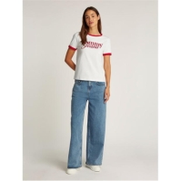 Blugi Tricou urban Ringer Tommy TJW RLX SCRIPT alb