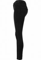 Blugi urban cu talie inalta Skinny pentru Femei negru washed Urban Classics