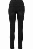 Blugi urban cu talie inalta Skinny pentru Femei negru washed Urban Classics