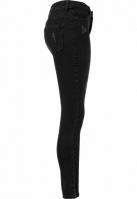 Blugi urban cu talie inalta Skinny pentru Femei negru washed Urban Classics