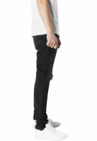 Blugi urban Slim Fit cu taieturi la genunchi negru washed Urban Classics