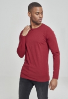 Bluza barbati cu manca lunga fitted rosu burgundy Urban Classics