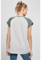 Bluza contrast pentru Femei gri deschis Urban Classics verde